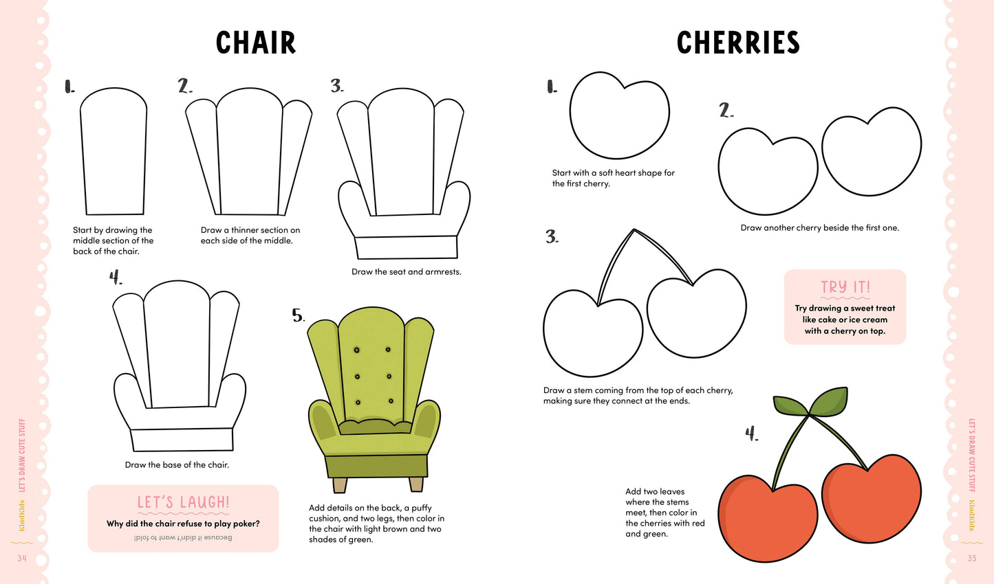 KindKids Let's Draw Cute Stuff: 100 Simple Drawing Lessons