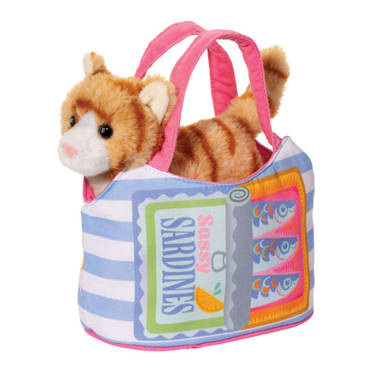 Sassy Sardine Sak with Orange Striped Cat