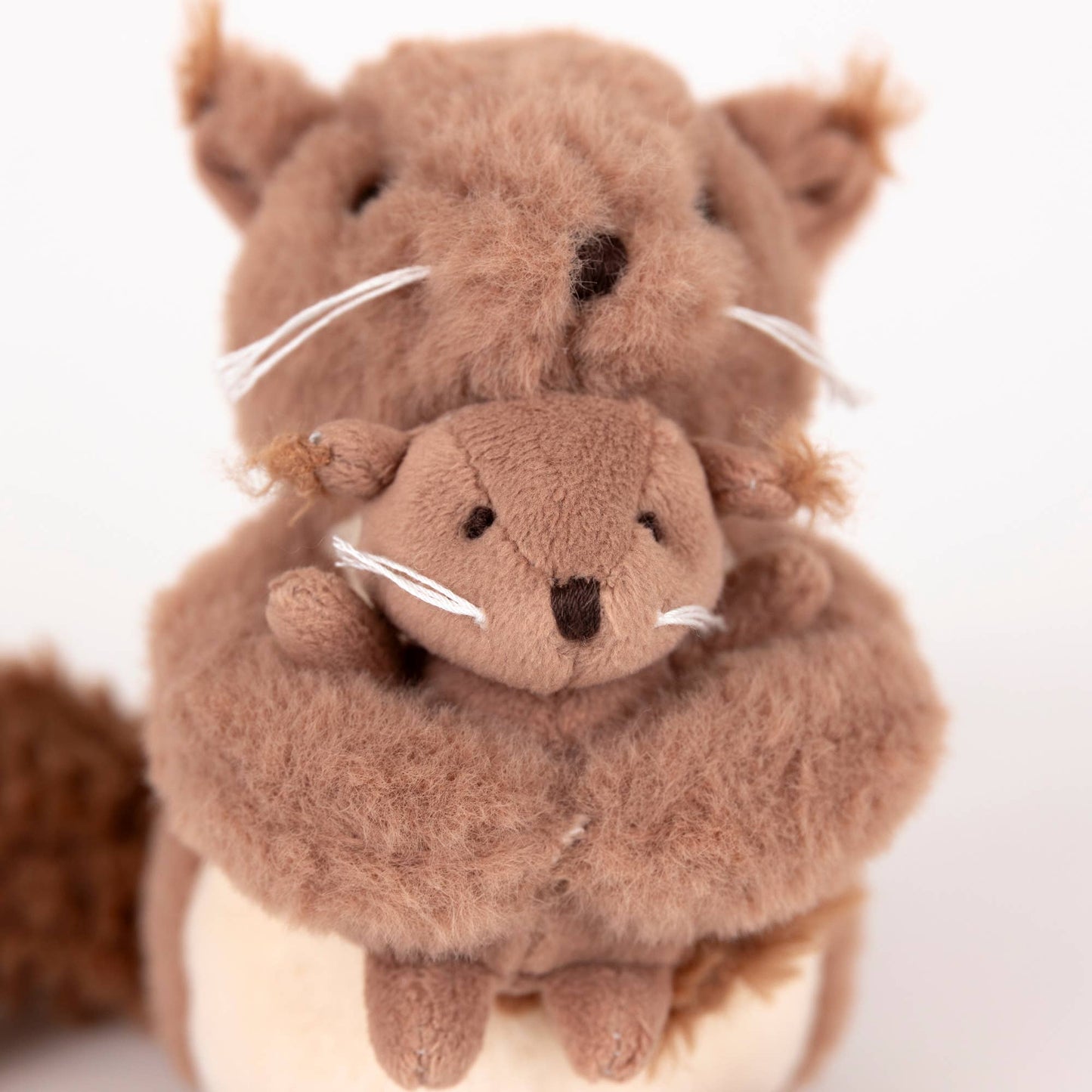 Plush Squirrel with Baby