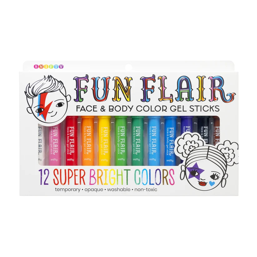 FUN FLAIR face + body color gel sticks