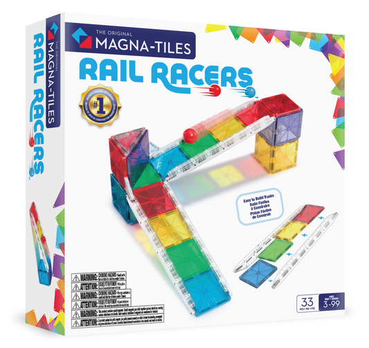 Rail Racers 33 piece set magna tiles