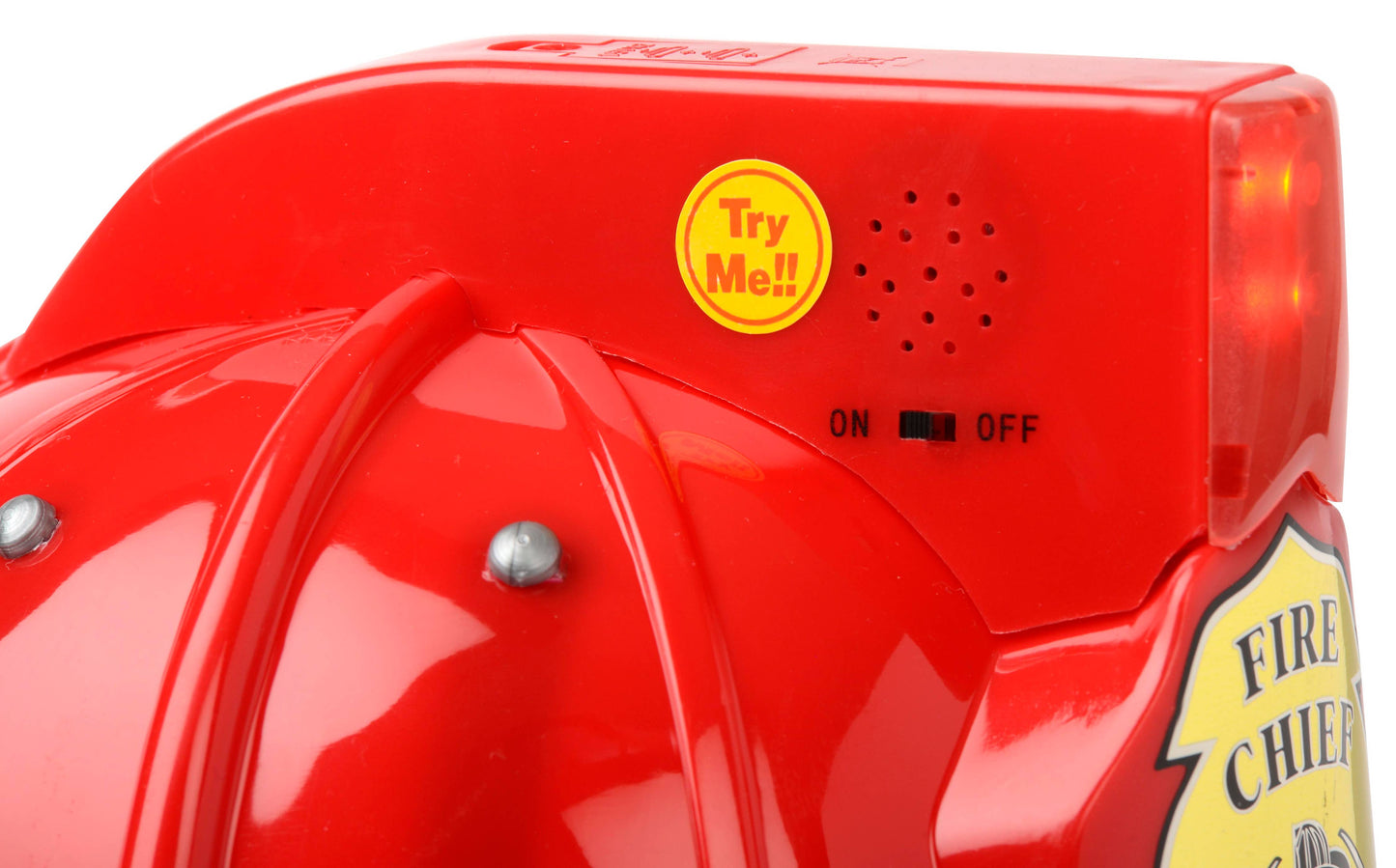 Fire Chief Helmet w/ Siren & Lights: Red