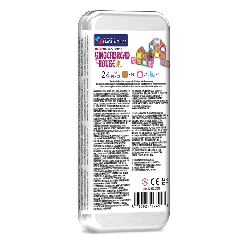 microMAGS Gingerbread House - 24 Piece Travel Set