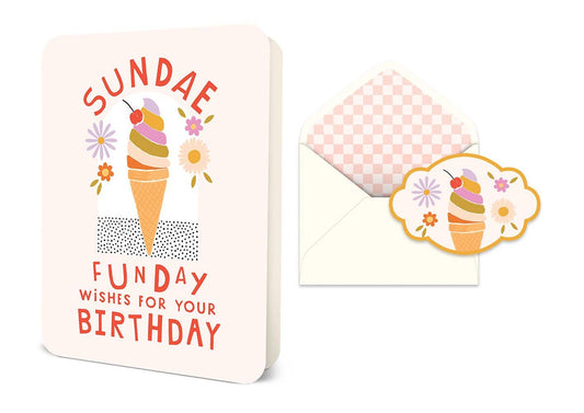 Sundae Funday Birthday Deluxe Greeting Card