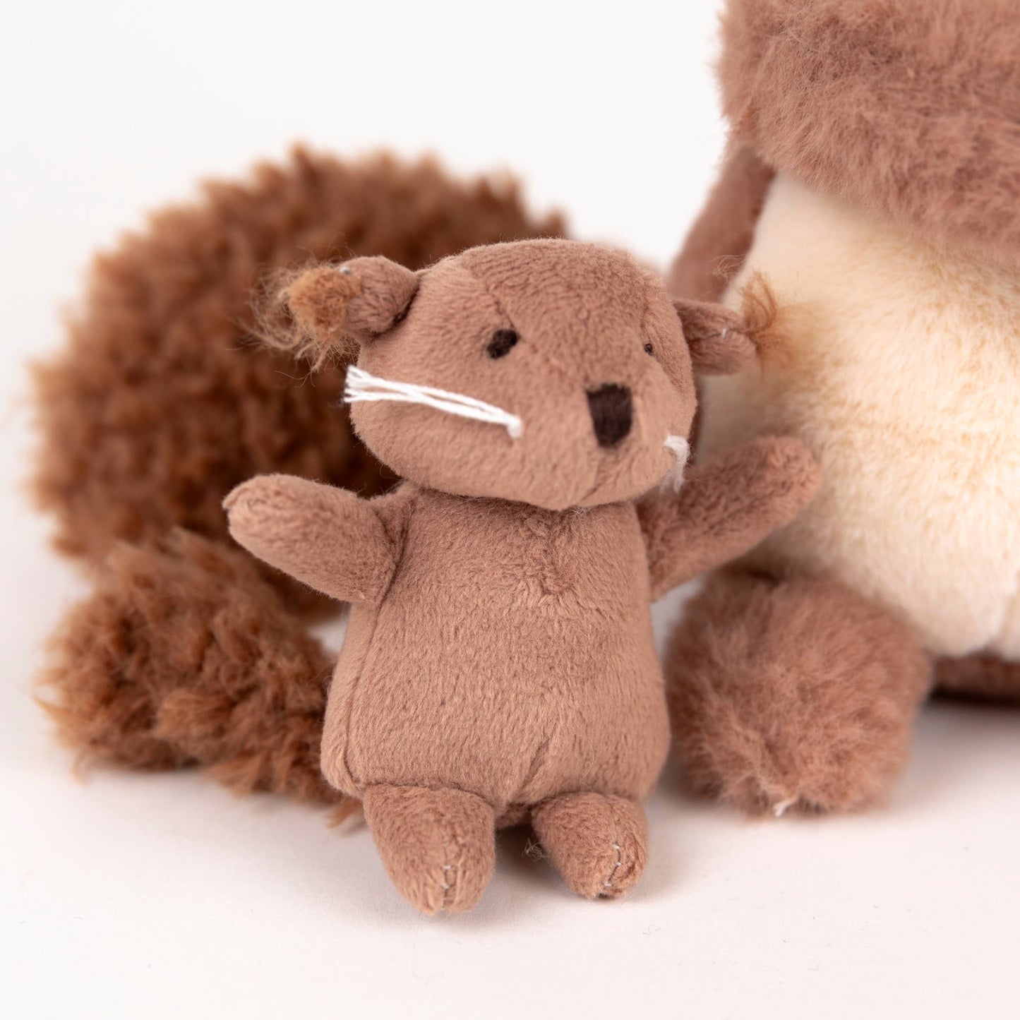 Plush Squirrel with Baby