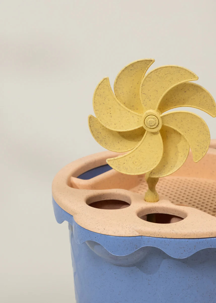 Oversized 6-Piece Wheat Straw Sand Toy Set - Bucket & Accessories