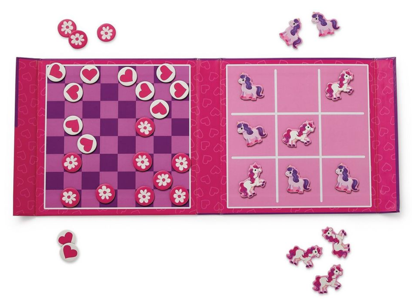 Magnetic Tic Tac Toe/Checkers Unicorn