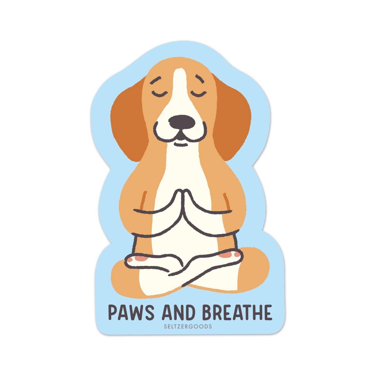 Paws Yoga Dog Sticker