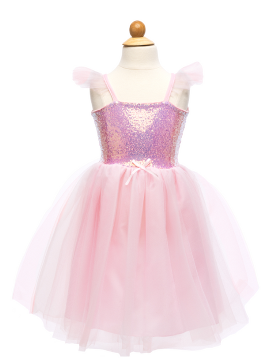 Sequins Princess Dress -Pink/Silver