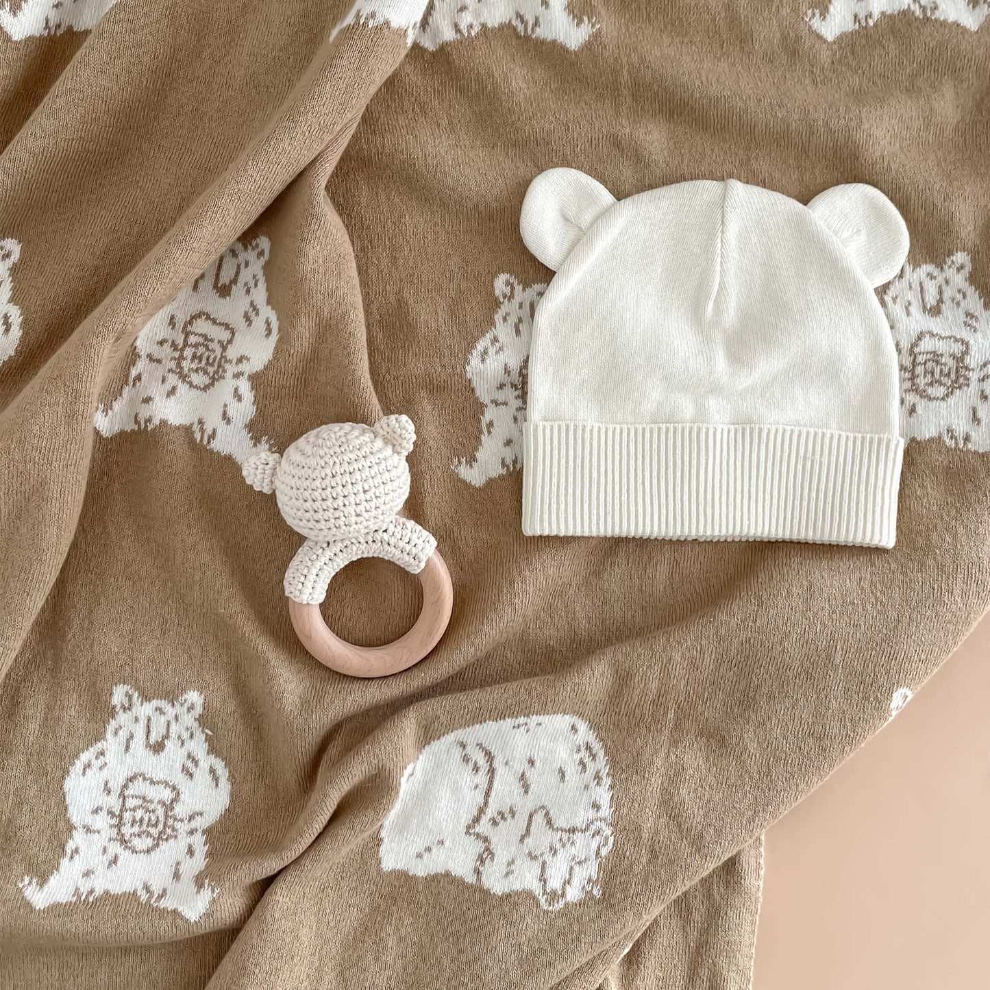 Bear Cotton Crochet Rattle