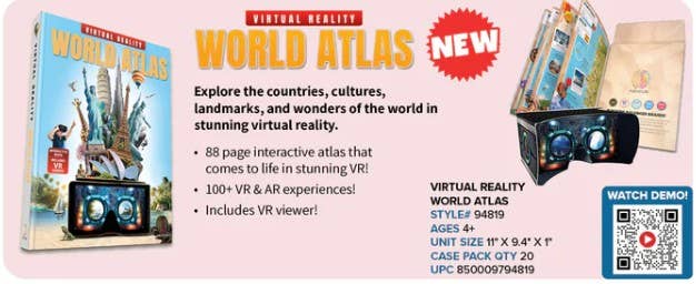 Book Alive! Virtual Reality World Atlas NEW Edition