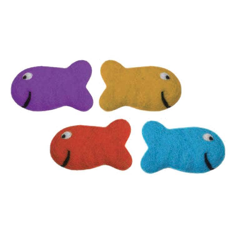 Friendsheep - Fish Family Eco Wool Pet Toys - Set of 4: With Bag