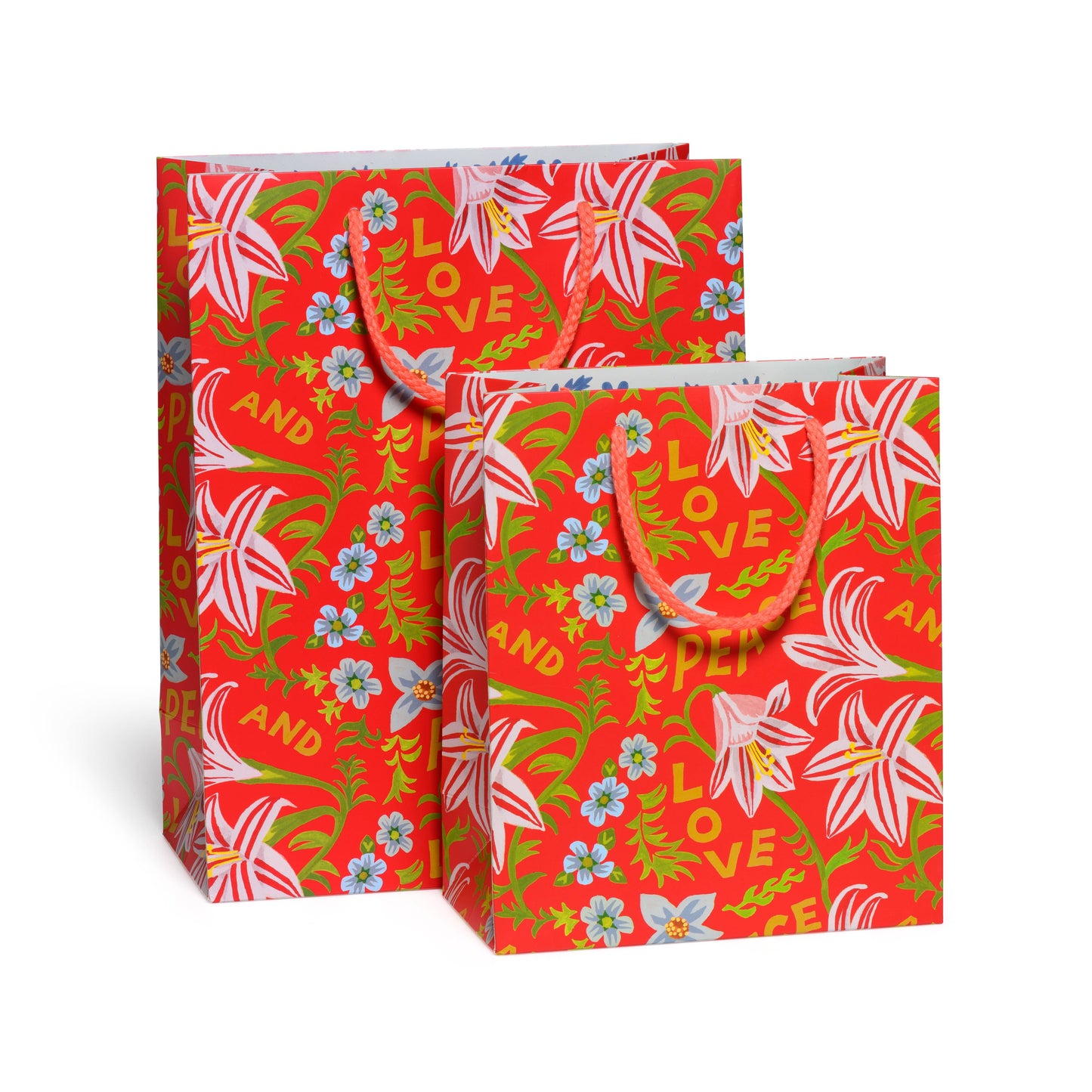 Peace and Love Amaryllis gift bags: Large