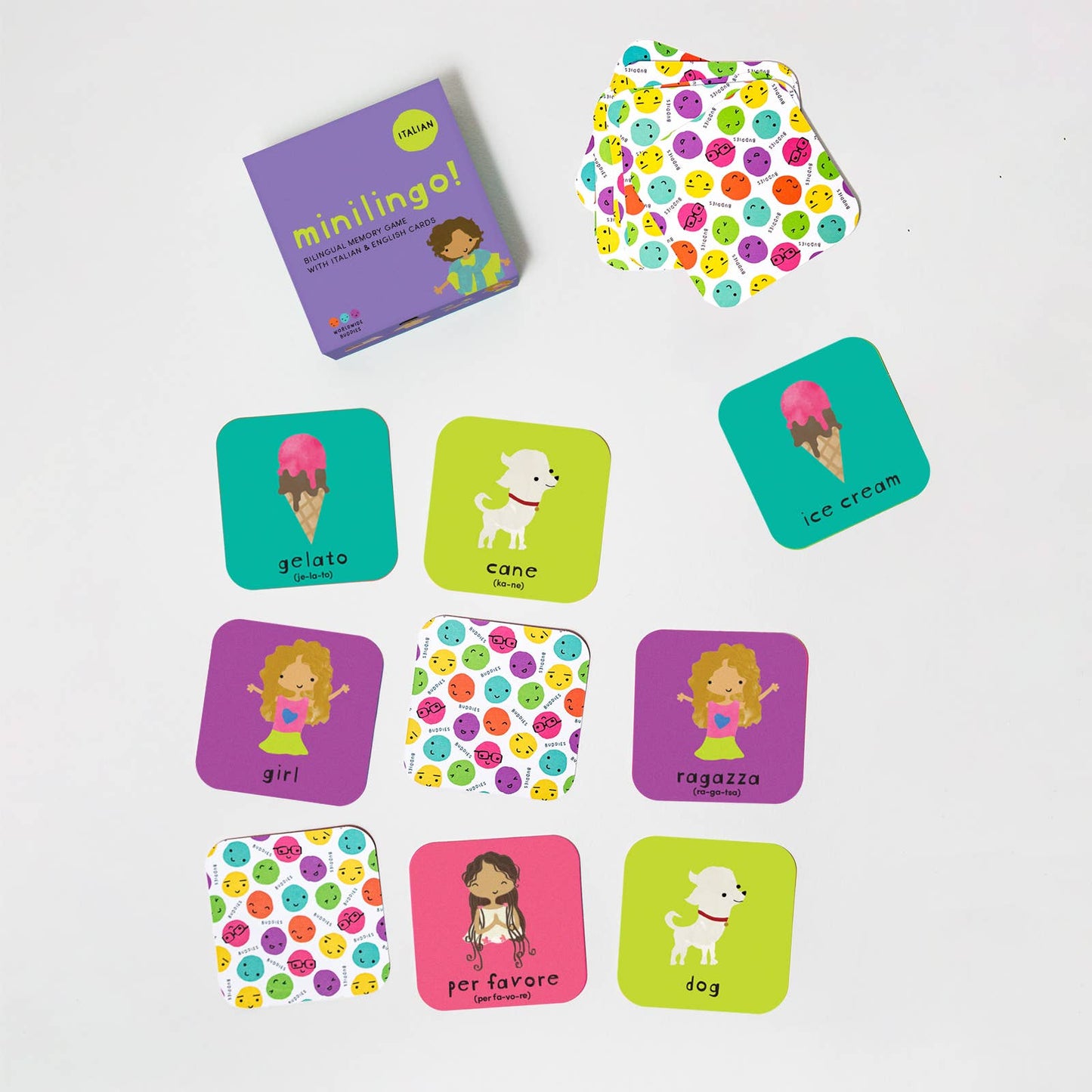 Minilingo, Italian/English Bilingual Flashcards for Kids: Italian/English