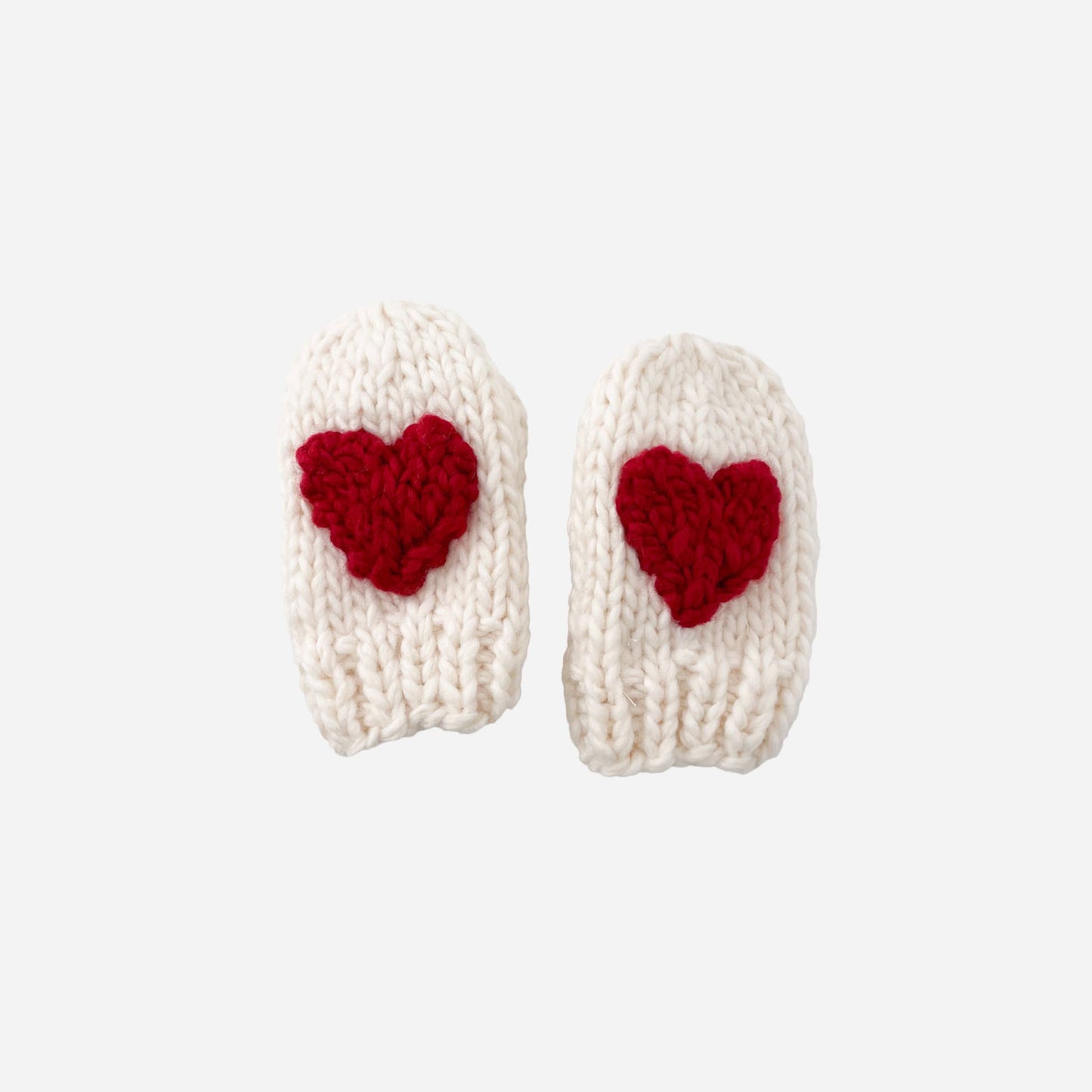 Heart Mittens Red Baby Kid Accessories Valentine's Love: S; 6-24m