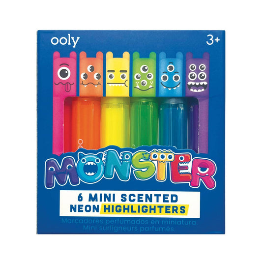 Monster: Mini Scented Neon Highlighters (6 PC Sets)