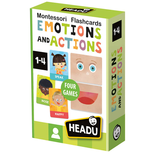Emotions and Actions Flash Cards Montessori - Toddler Toy