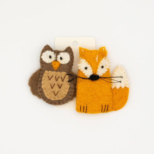 Finger Puppet - Owl and Fox Set