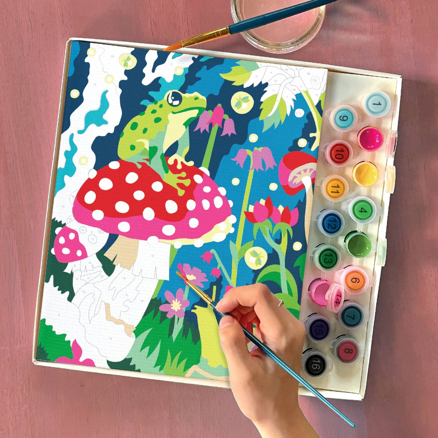Paint By Numbers Frog & Mushroom