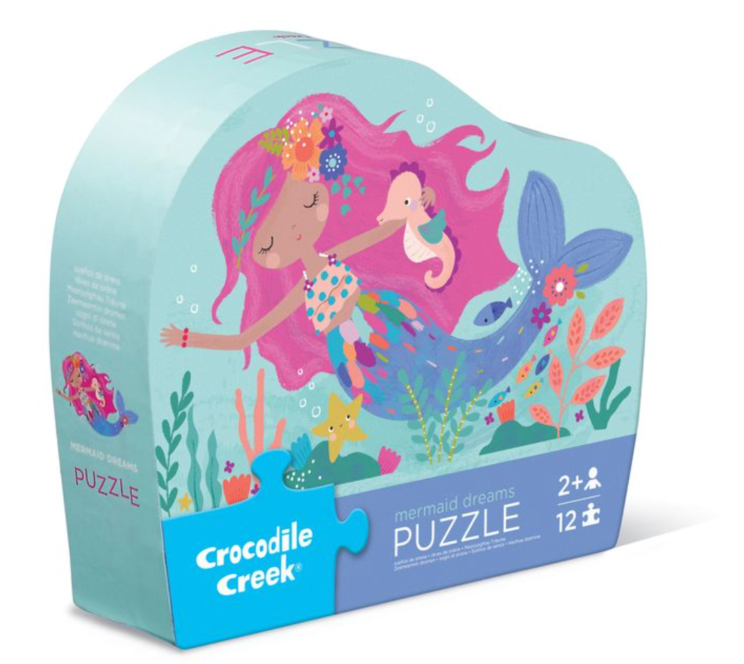 12-pc Mini Shaped Box Puzzle Mermaid Dreams