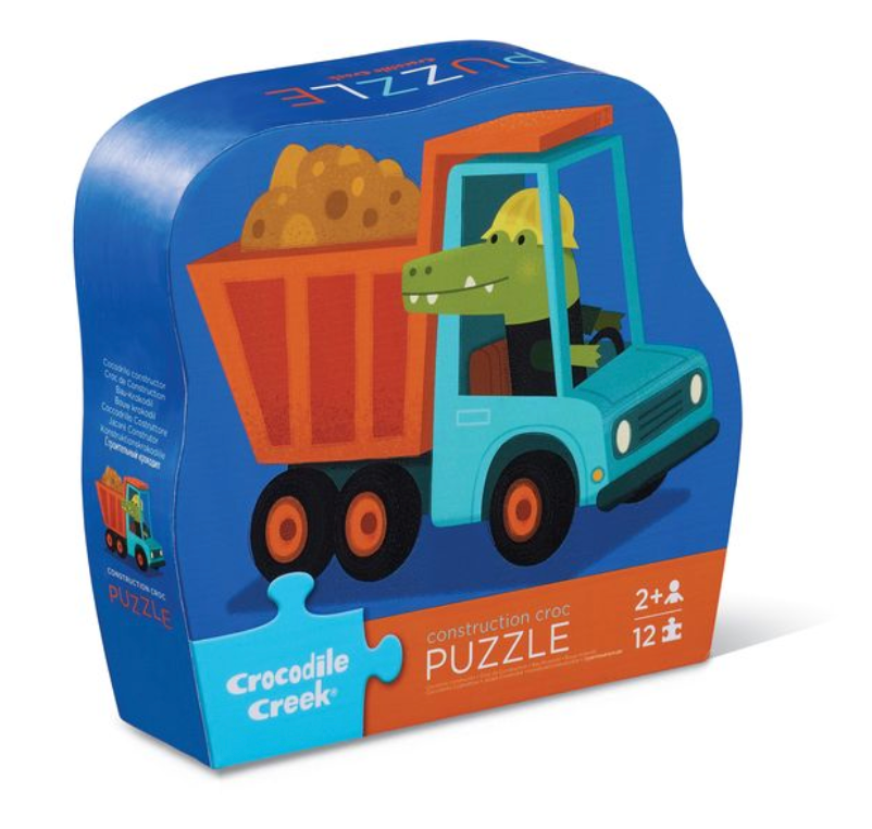 12-Pc Mini Shaped Box Puzzle/Construction Crocodile