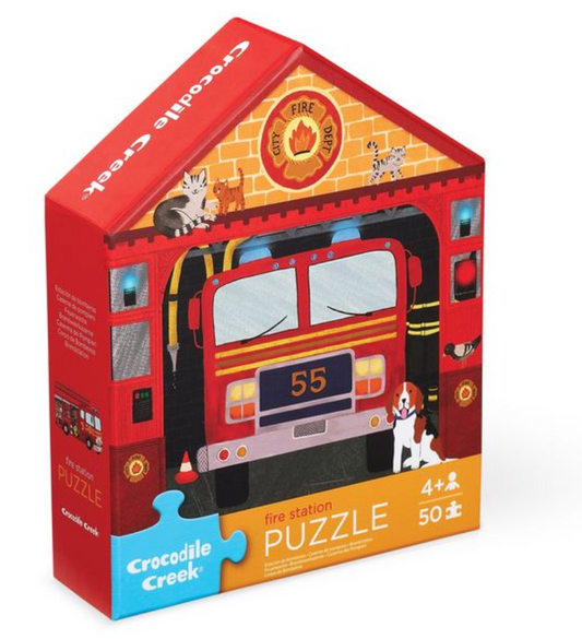 50pc Flat House Puzzle Fire House