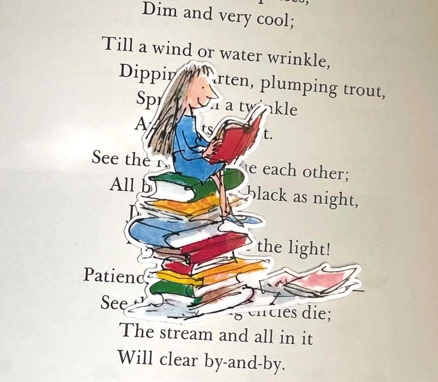 Matilda Sticker: Waterproof Vinyl Storybook Decal Roald Dahl