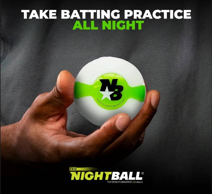 NightBall® Light-Up LED Baseballs 3-pack