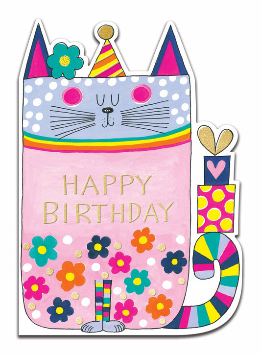 BIRTHDAY CHILDREN CAT GREETING CARD RACHEL ELLEN
