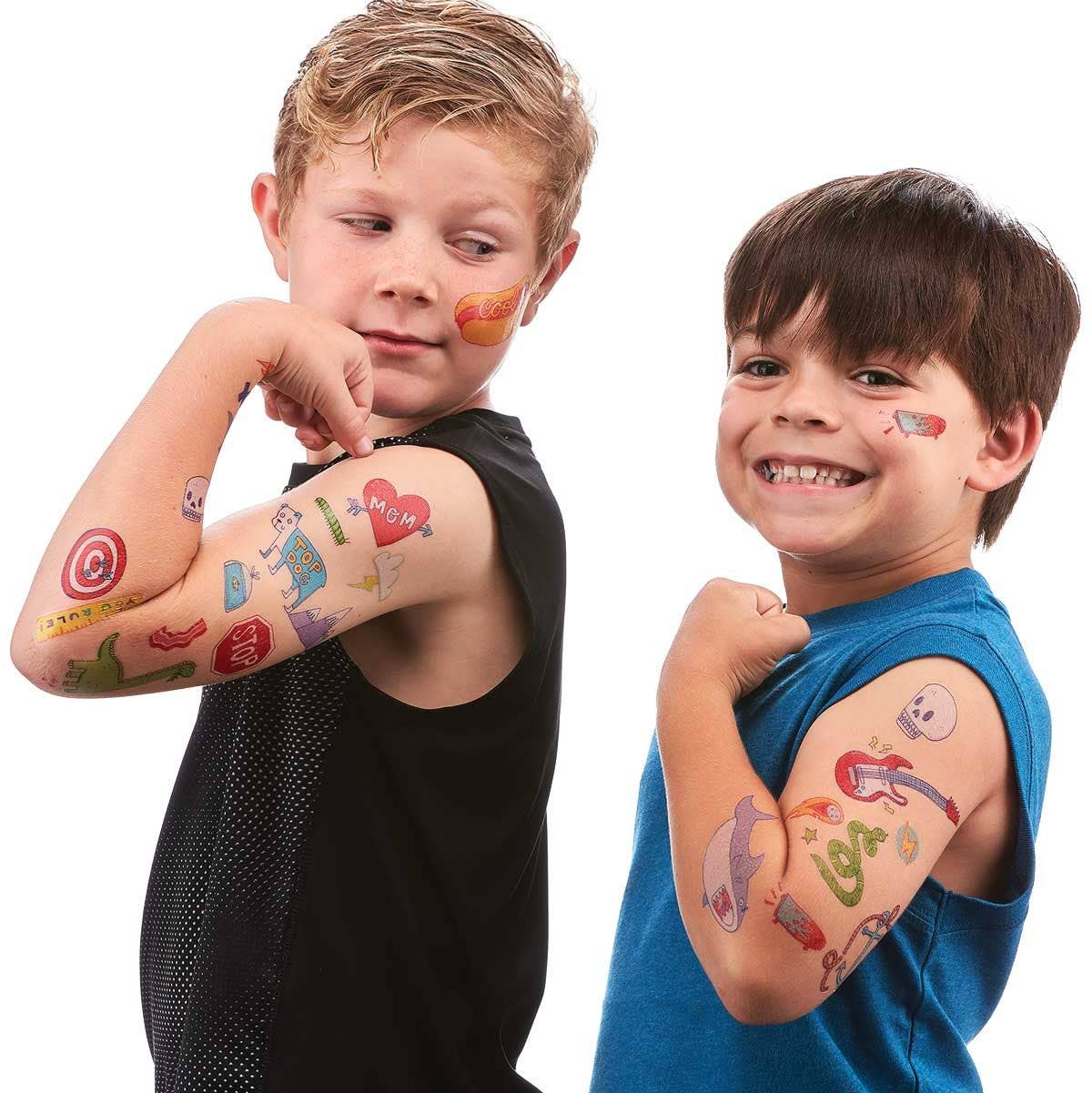 Tattoo Palooza: Temporary Tattoos - Awesome Doodles (3 Sheet Set)