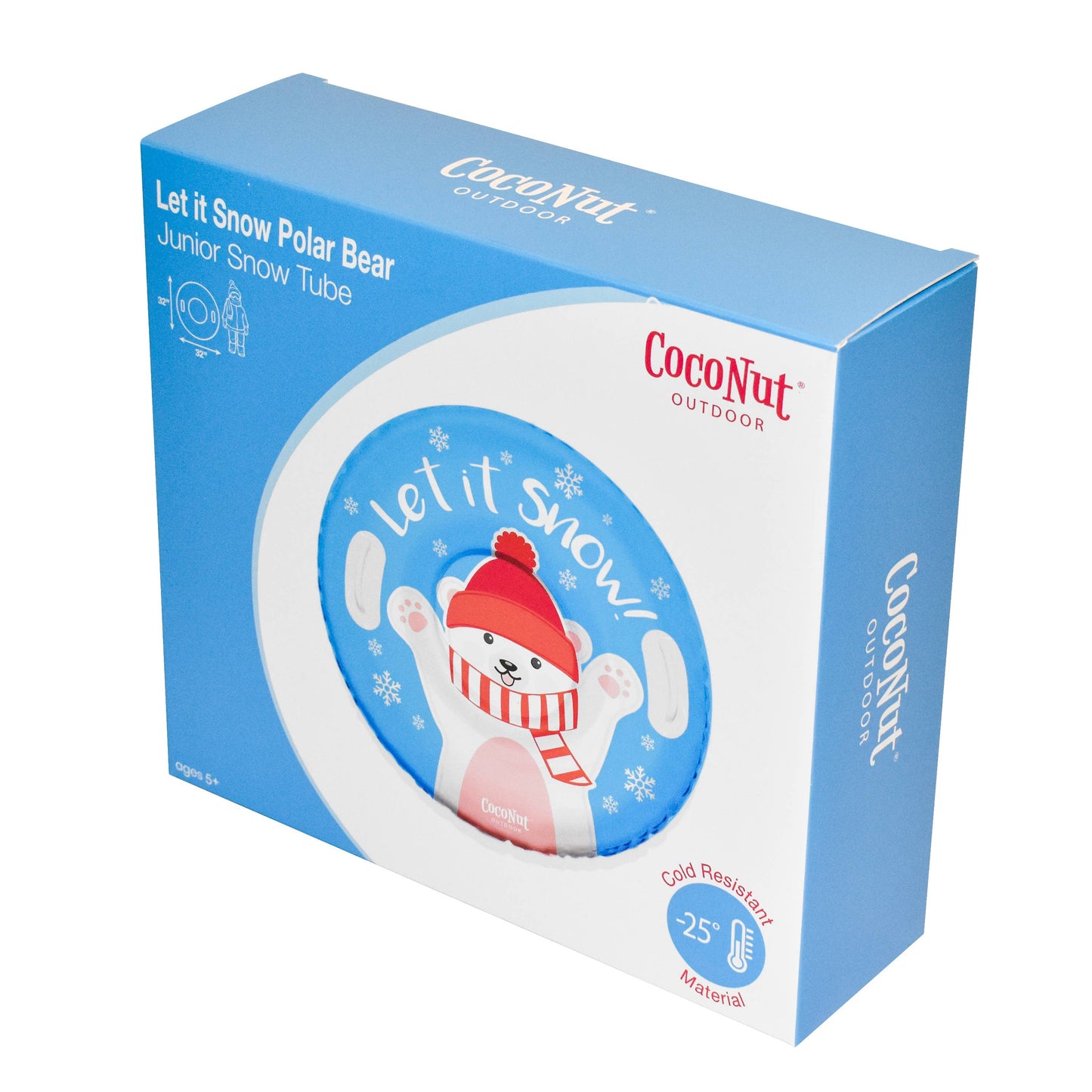 32" Junior Snow Tube - Let it Snow Polar Bear