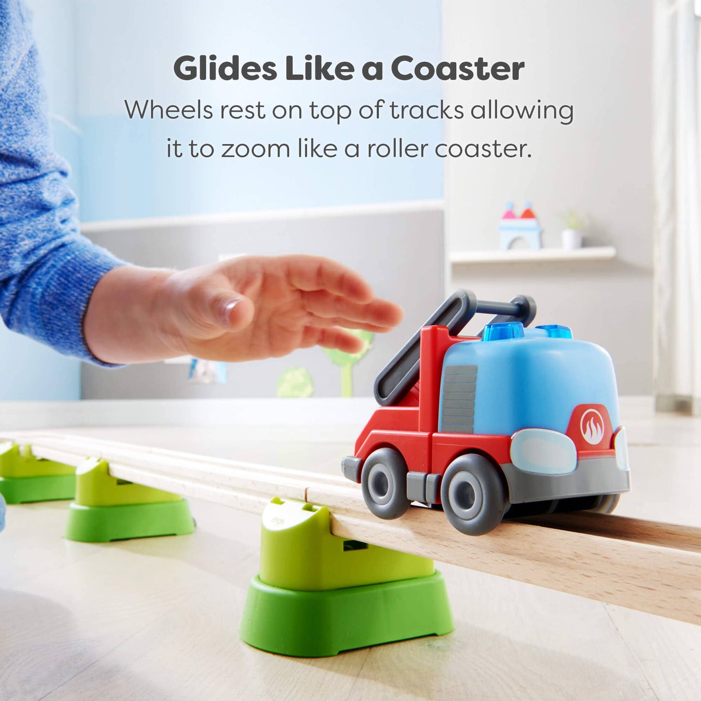 HABA Cars Fire Truck with Ladder with Momentum Motor