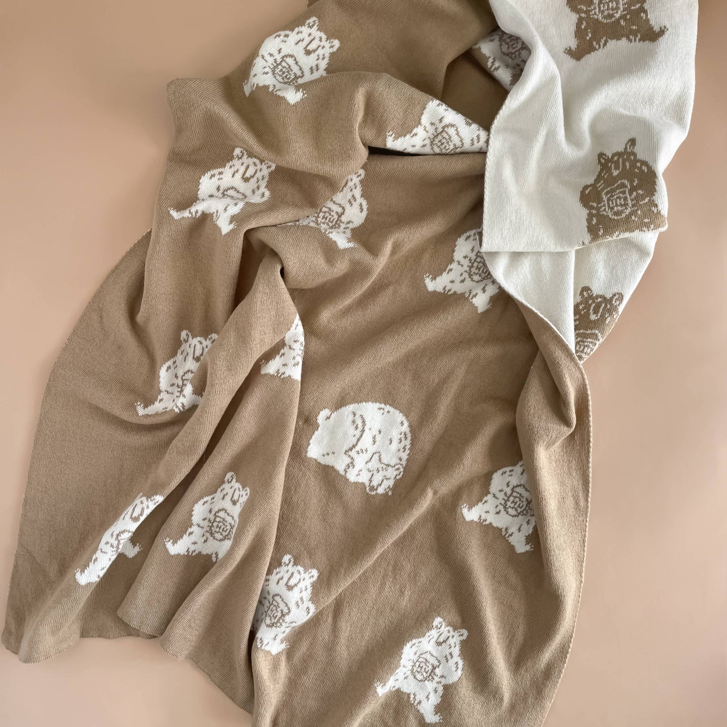 Blanket Honey Bear Organic Cotton Baby Decor Gift Spring: Brown