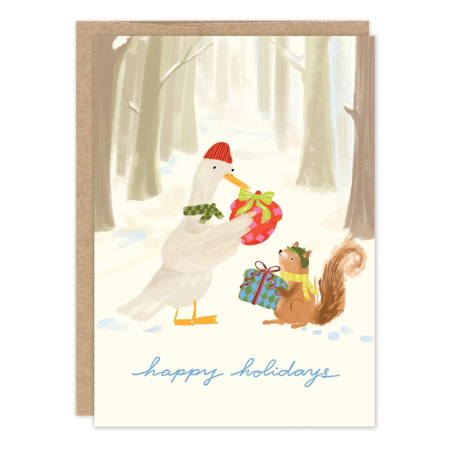 Woodland Gift Exchange Holiday Card