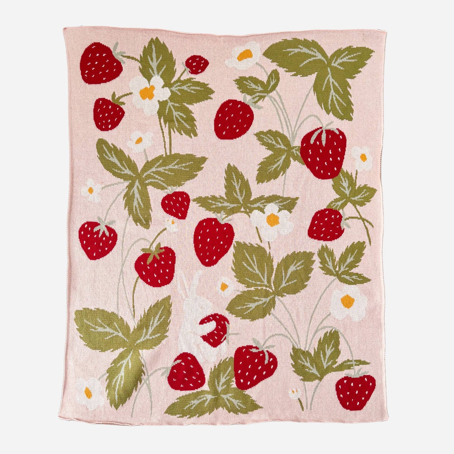 Strawberry Bunny Organic Blanket