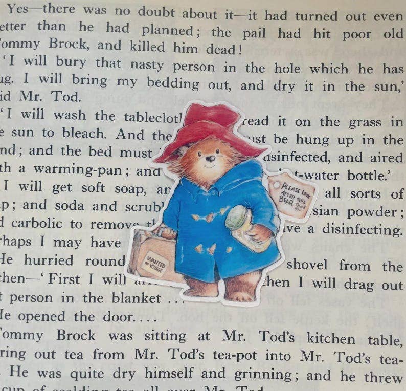 Paddington the Bear Sticker: Waterproof Vinyl Storybook Decal