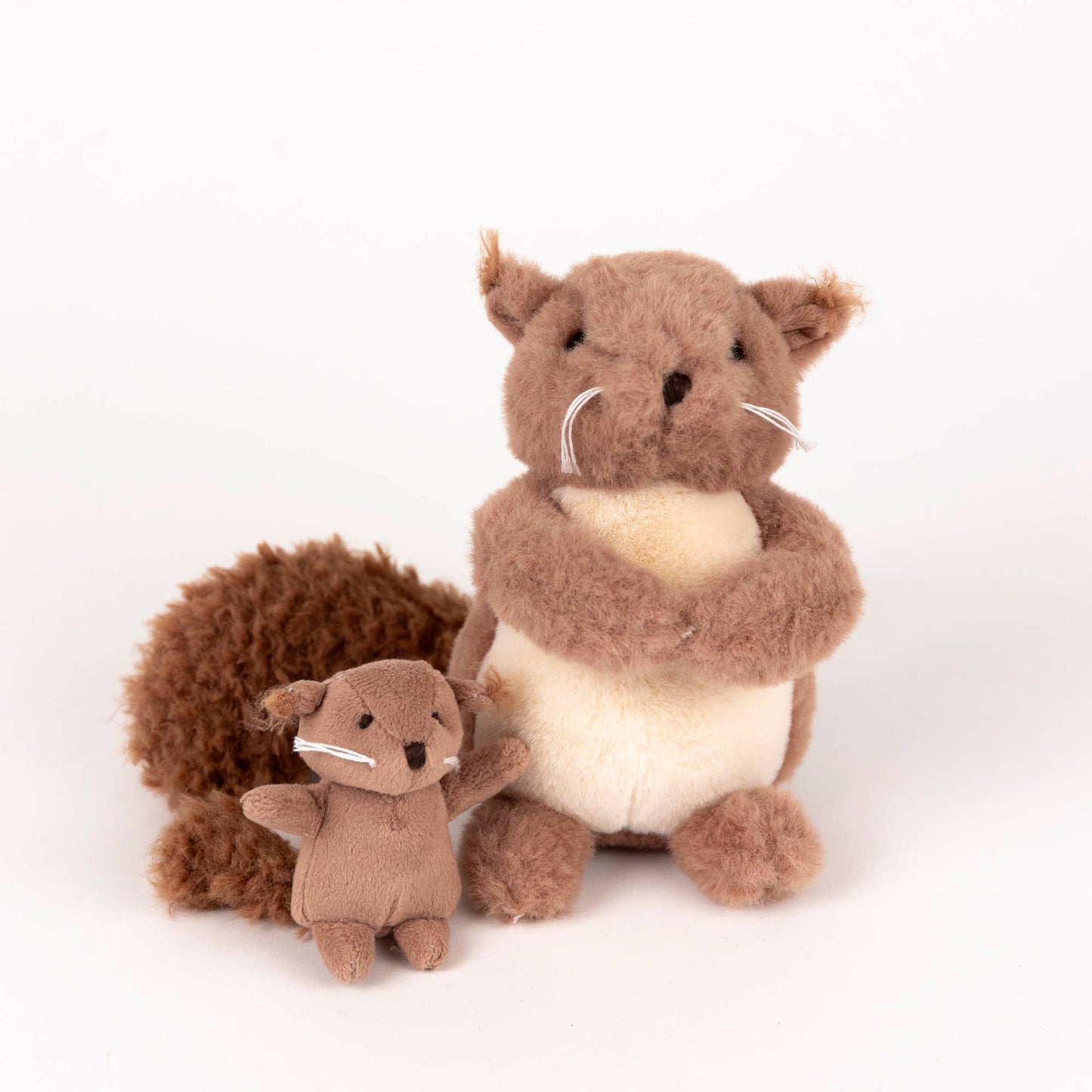 Plush Squirrel with Baby
