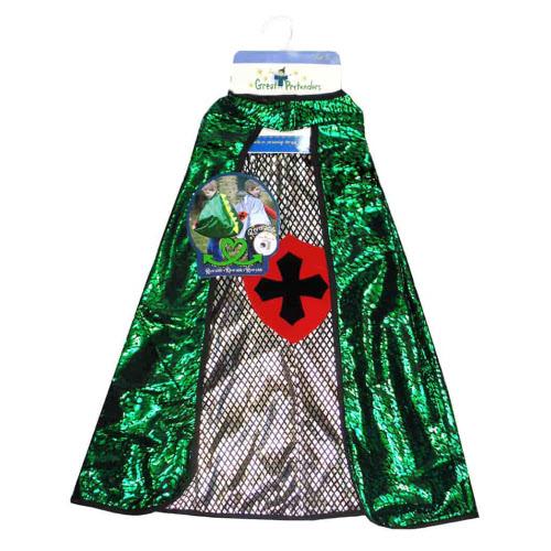 Dragon/Knight Cape, Green/Silver