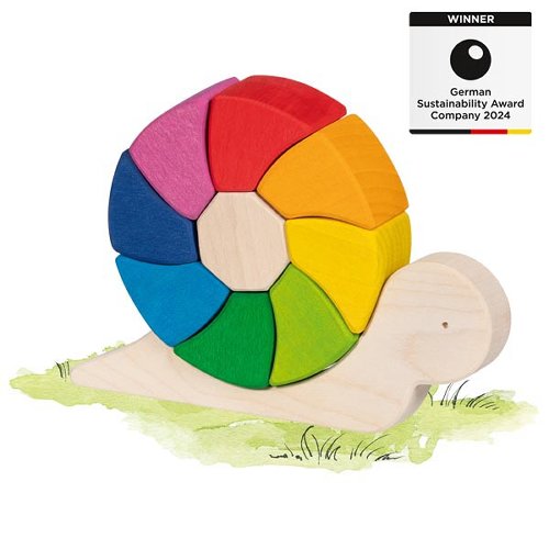Sassy Snail Puzzle and Building Blocks