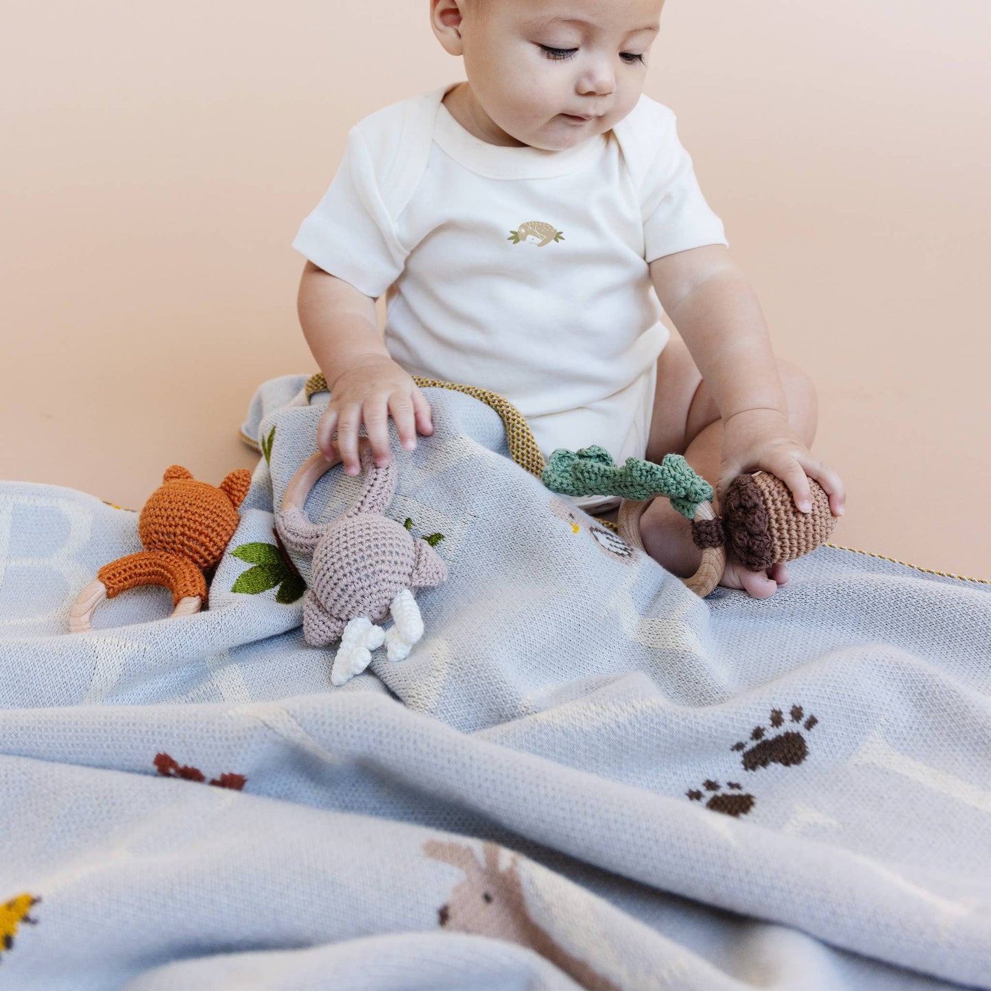 Deer Crochet Cotton Rattle