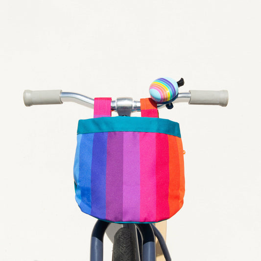 Rainbow Bike & Scooter Front Canvas Basket