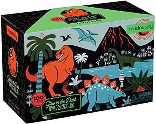 Dinosaurs Glow in the Dark Puzzle, 100 pcs