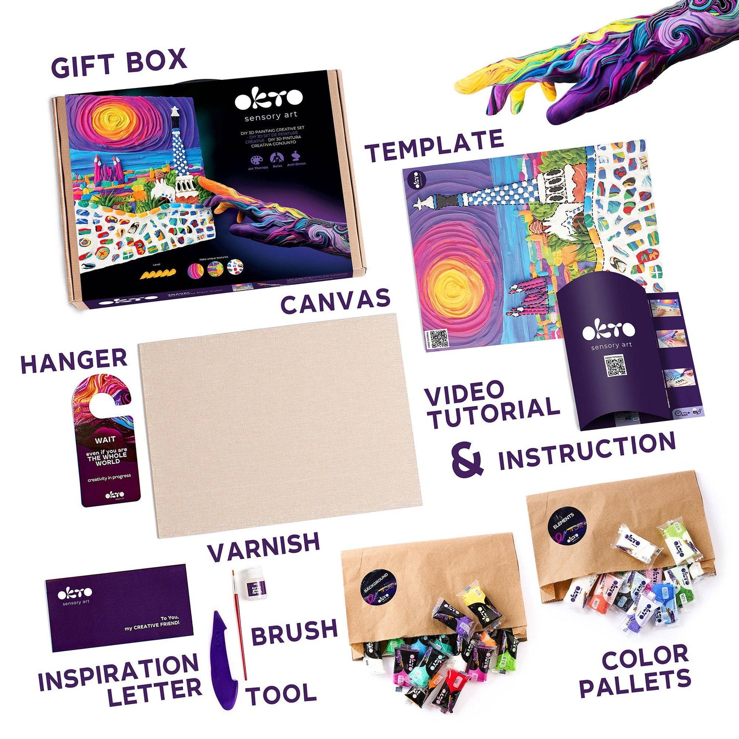 OKTO Air-Dry Clay 3D Painting Kit – #parkguellbarcelona