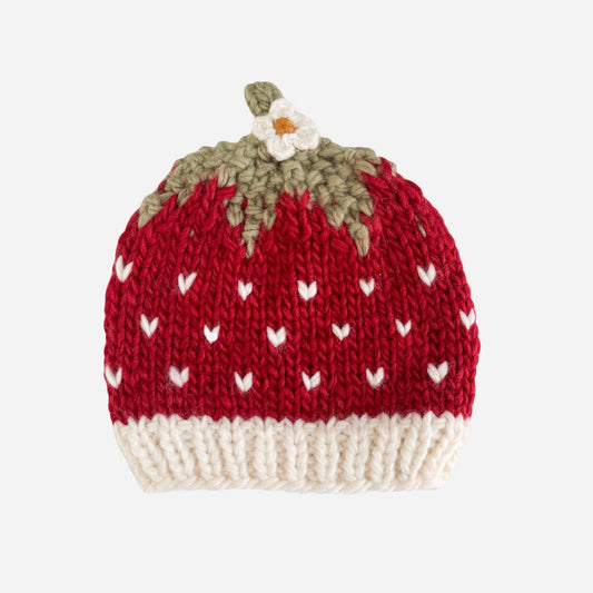 Strawberry Hat:  Red / XS 3-6m