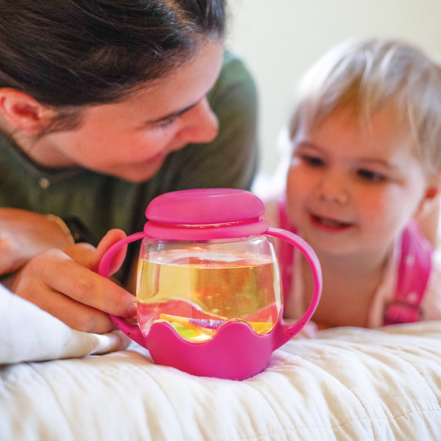 Glo Pals Mini Sensory Jar and Silicone Fun Filler Bundle - Pink: EACH