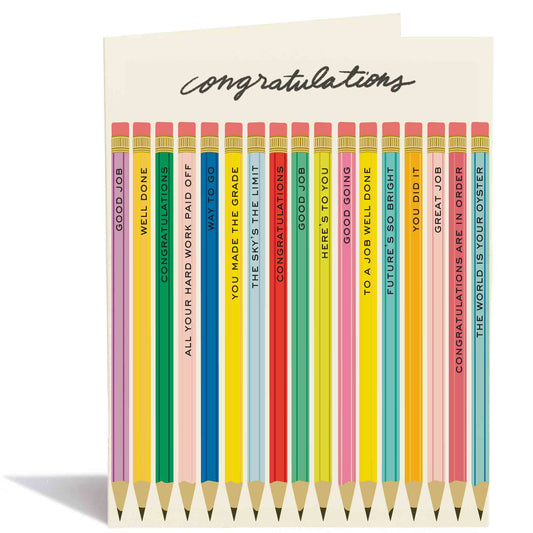 Colorful Pencils Congratulations Graduate