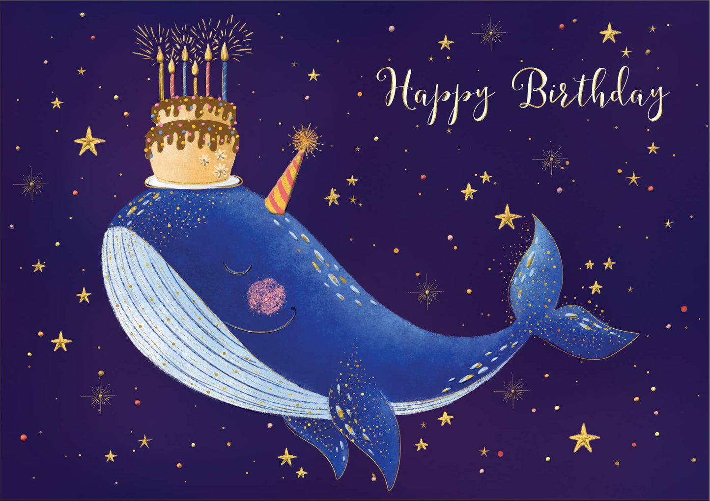BIRTHDAY WHALE CAKE GREETING CARD TURNOWSKY
