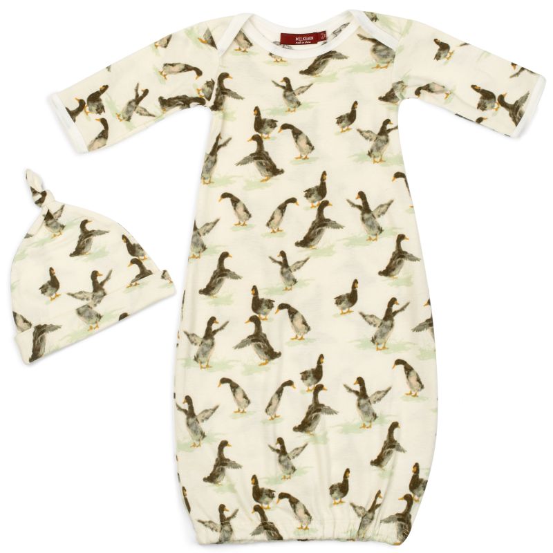 Bamboo Newborn Gown and Hat Sets