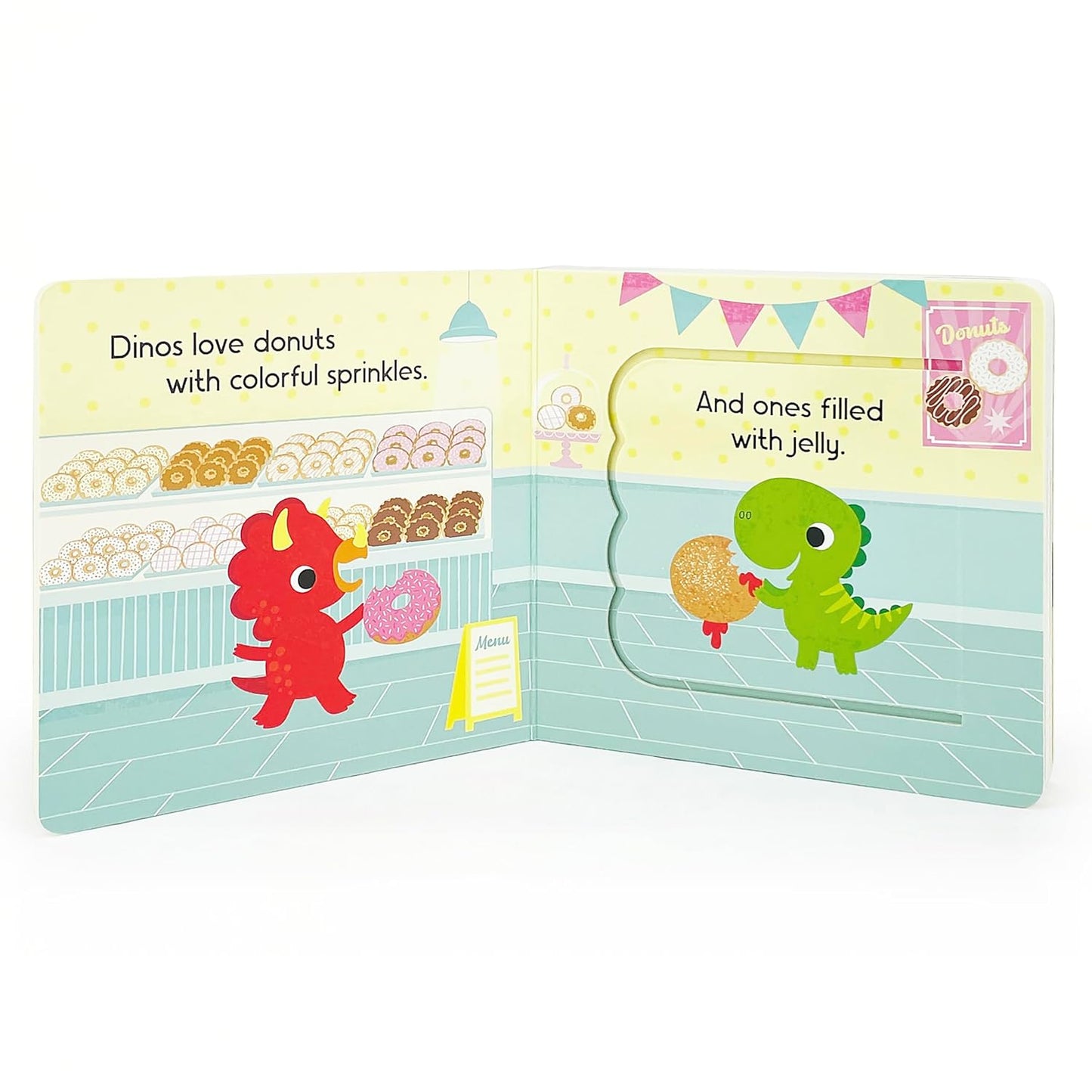 Dinos Love Donuts - A Foodie Lift-a-Flap Board Book