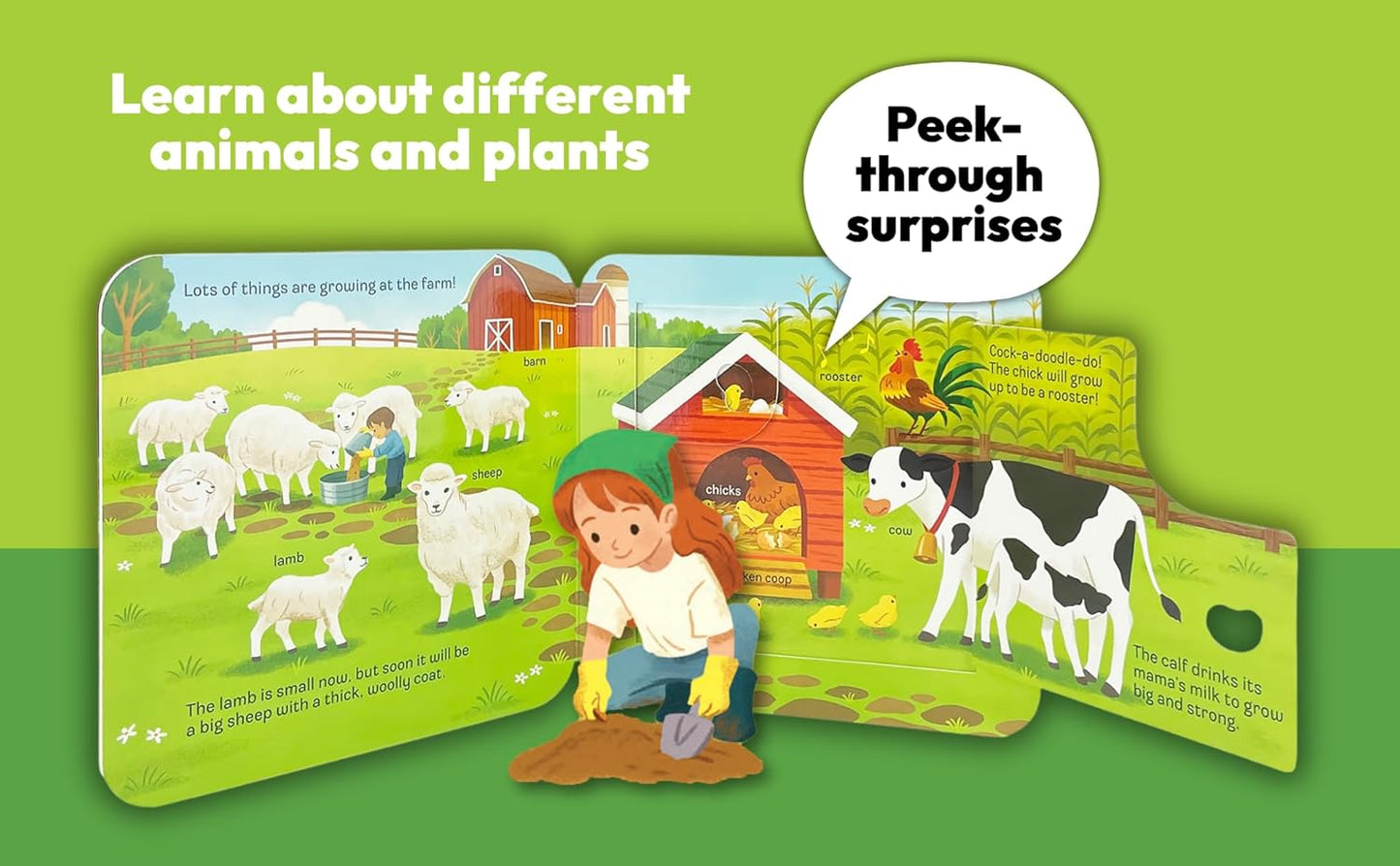 Peek-a-Flap Grow Children's Lift-a-Flap Board Book